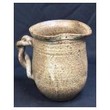 (A) Handmade Stoneware Speckled Pottery Pitcher