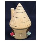 (A) Vintage Ceramic Hut Smoker Ashtray