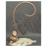 (A) Vintage Brass Monkey Banana Holder Kitchen