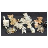 (A) Several Assorted Kitten Figurines As Pictured