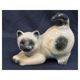 (A) Vintage Ceramic Blue Eyed Siamese Cat Kitten