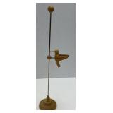 (F) Vintage Wooden Toy on Pole-Climbing