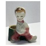 (F) Little Boy Figurine Ceramic Small 5.5"