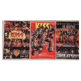 (G) 9- 17.5" X 12" KISS Canvas Posters As