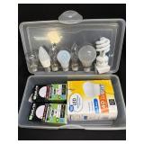 (E) Sterilite Storage Container And Light Bulbs