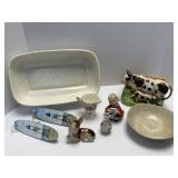 (F) Assorted Items Including Pottery etc as