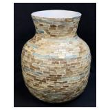 (A) Decorative Mosaic Vase Featuring Mother of