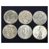 (SC) 6 $1 Gold Coins As Pictured