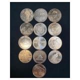 (SC) Thirteen (13) One Ounce .999 Fine Copper