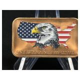 (SC) 1 AVDP oz.999 Fine Copper Colorized Trump