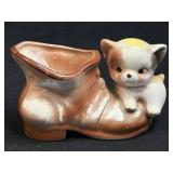 (A) Vintage Enesco Kitten On Boot Toothpick