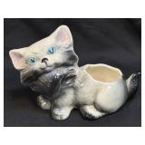 (A) Vintage Shawnee Pottery, Cat Planter: