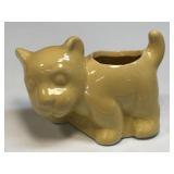 (A) Vintage Hall Pottery Small Yellow Puppy
