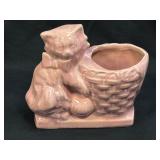 (A) Vintage 1940s Nelson McCoy Pink Cat w/