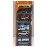 (G) 5 Matchbox Cars By Mattel in Original