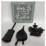 (F) Trivet and Kitchen Metal Wall Decor