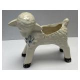 (F) Vintage 1950s Lamb Sheep Planter Ceramic Vase