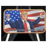 (SC) 1 AVDP oz.999 Fine Copper Colorized Trump