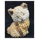 (A) Vintage Seashell Covered Kitten Cat Nautical