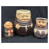 (A) 3 Pc Vintage Friar Tuck Figural Pieces-Mug