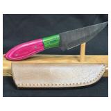 (SC) 8ï¿½ Damascus Style Fixed Blade Knife With