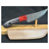 (SC) 8ï¿½ Damascus Style Fixed Blade Knife With