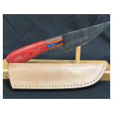 (SC) 8ï¿½ Damascus Style Fixed Blade Knife With
