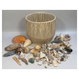 (E) Raffia Basket 7.75ï¿½ And Several Assorted