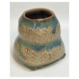 (E) Handmade Ceramic Pottery Vase Signed #8