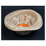 (A) California USA Pottery Round Bowl Orange