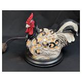 (F) Rooster Table Night Light Lamp Working