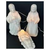(F) Vintage General Foam Blow Molds Nativity Set