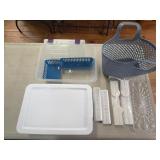 (FL) Plastic Storage Containers, Tote Bag, And
