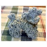 Vintage Blue Spaghetti Poodle with Gold Collar