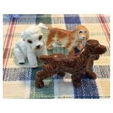 3 Assorted Dog Figurines