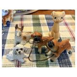 5 Assorted Dog Figurines