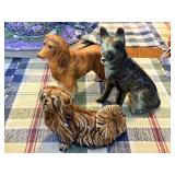 3 Assorted Dog Figurines