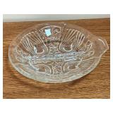 Vintage Indiana Glass Clear Killarney Handled