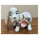 Beagle Basset Hound Dog Pink Flower Gold Ear 2.5'