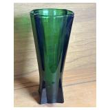 MCM Emerald Green Glass Rocket Ship Deco Style