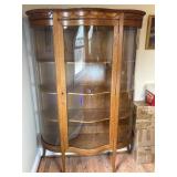 Oak Bow Front Curio 65' x 45' x 17 1/2'- Middle