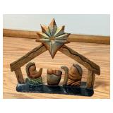 Handmade Metal Art Deco Nativity 7 1/2' x 6'
