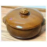 7' Vintage McCoy Pottery Brown Casserole