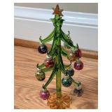 9' Pier 1 Imports Blown Glass Christmas Tree w/