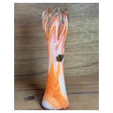 Murano Style Art Glass Swung Vase 8'