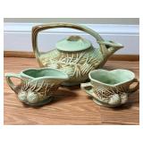 Vintage McCoy Pine Cone Tea Set Including Tea