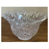 6 1/2' Heavy Glass Crystal Scalloped Edge Bowl