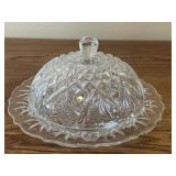 Anchor Hocking Clear Cut Butter Dish