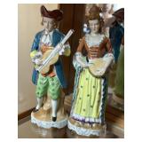 2 Hand Painted Made In Japan Colonial Figurines