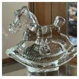 Rocking Horse Glass Candle Holder